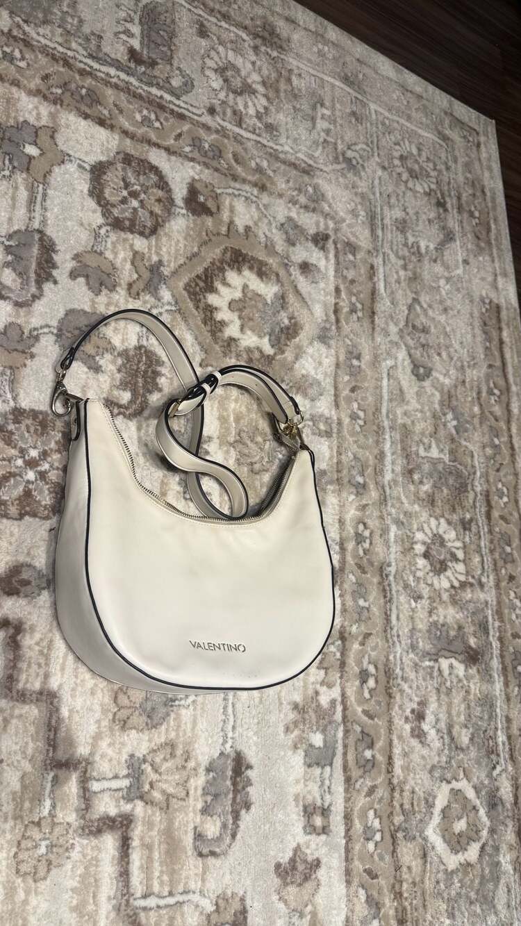 Mario Valentino Hobo Shoulder Bag Off White